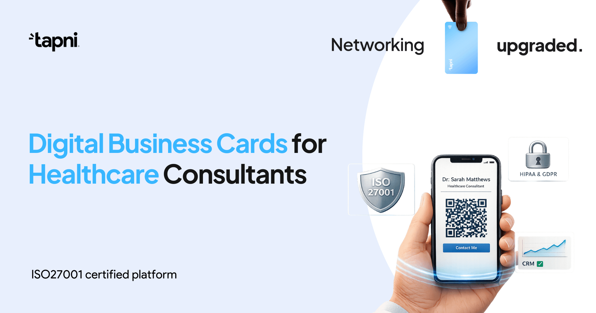 Digital Business Cards for Healthcare Consultants ISO27001 certified platform